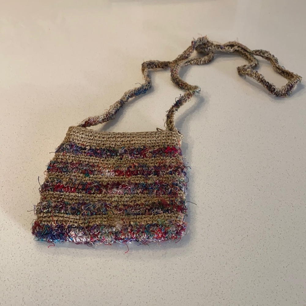 Raw Silk and Hemp Purse